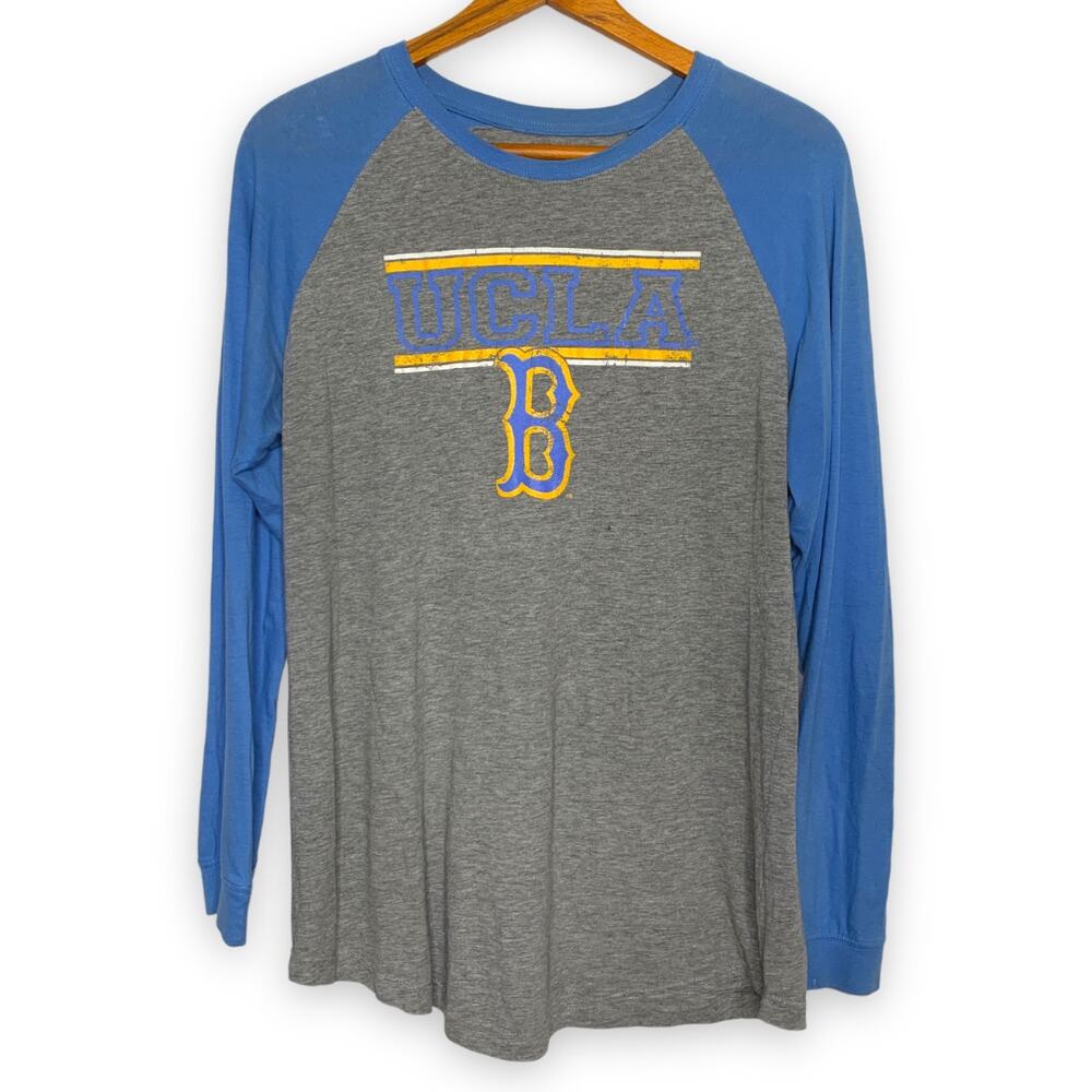 3/$20 NCAA UCLA Bruins men's gray graphic logo long sleeve baseball tee Medium